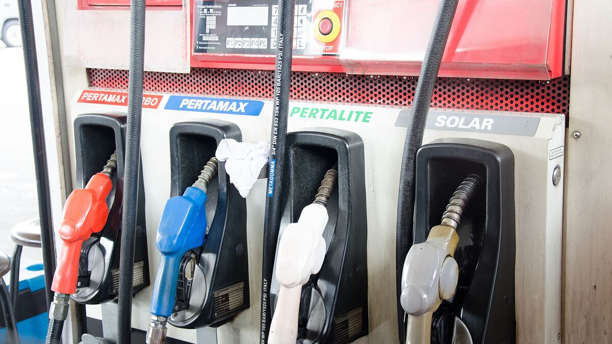 Dieselpomp op een tankstation